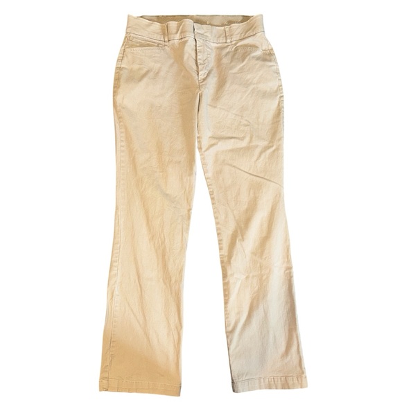 Gloria Vanderbilt Charlene Khaki Pants Women's 10 Short Tan Chino Straight Leg - Picture 2 of 7